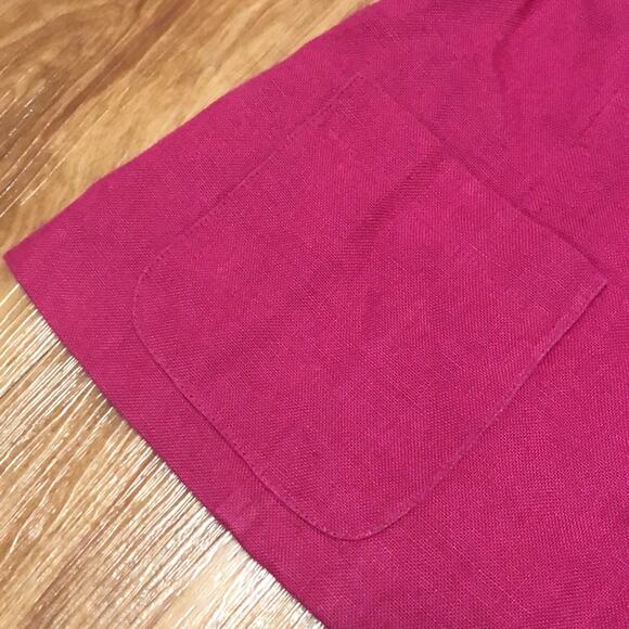 Talbots Petites Irish Linen Pink Vest Size 8 Petite - Picture 3 of 9